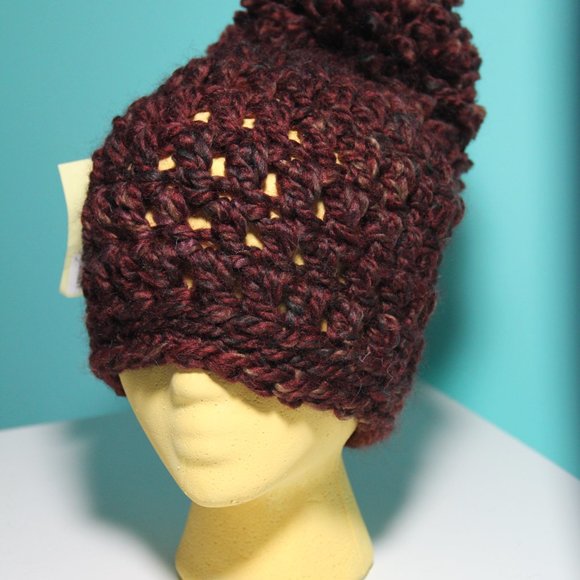 Slouchy Pom Beanie - Handmade - Picture 6 of 8